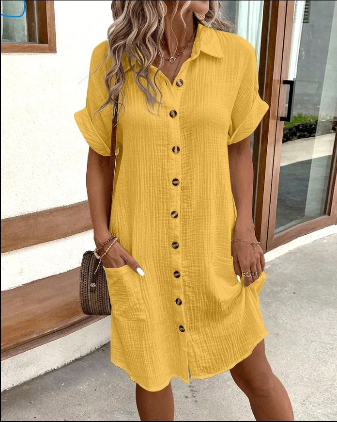 Lina™ – Luftiges Polo-Kleid mit Knopfleiste