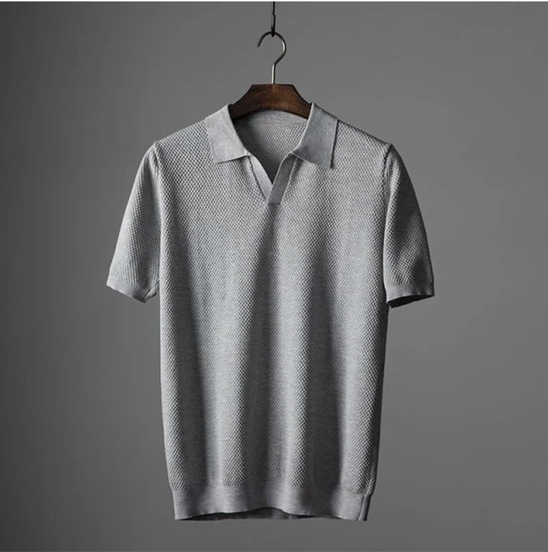 Gerardo Polo Shirt – Kurzarm-T-Shirt aus Baumwollstrick
