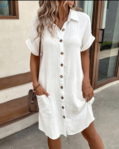Lina™ – Luftiges Polo-Kleid mit Knopfleiste