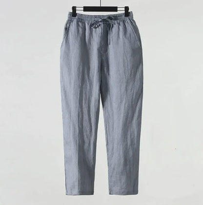 Herren Baumwoll-Leinen Cropped-Hose
