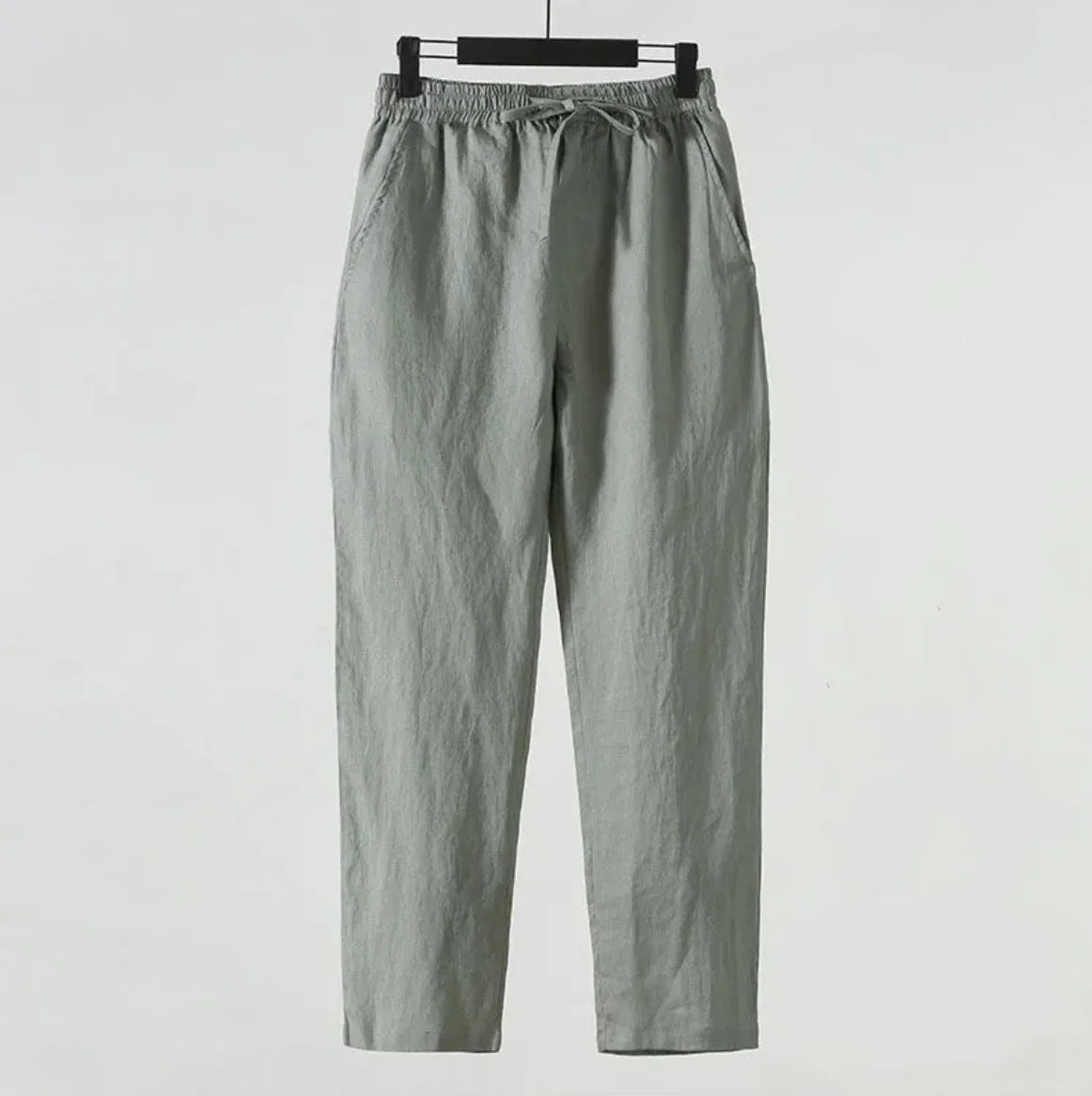 Herren Baumwoll-Leinen Cropped-Hose